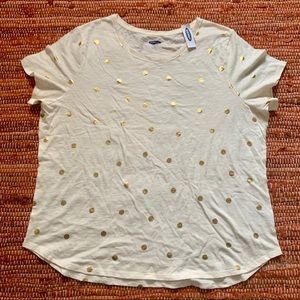 NWT Old Navy Polka Dot Foil Tee